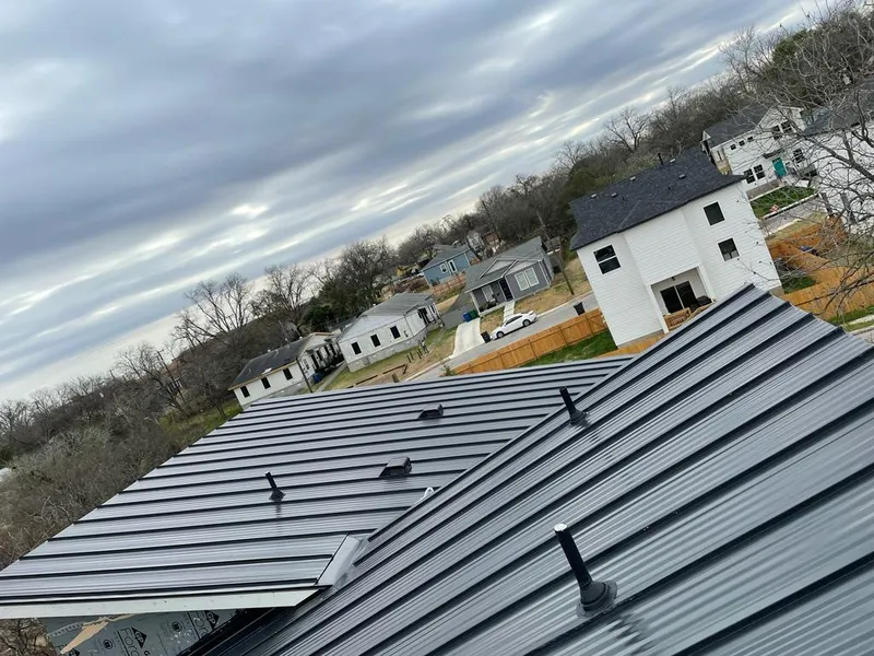 Standing seam metal roof panels with vents for Skylight Repair in Overland